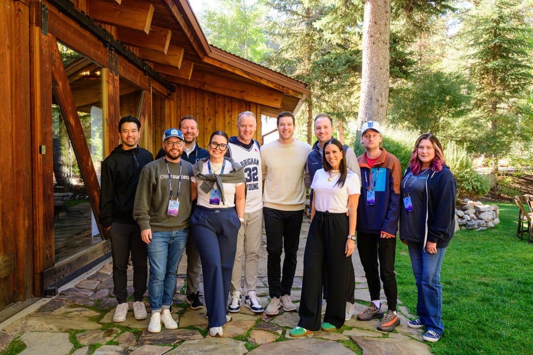 CS100 attendees celebrating outdoors