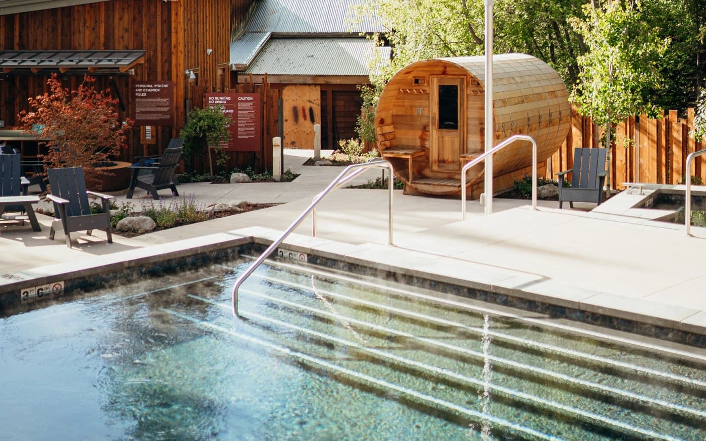 Mountain spring pools at Sundance